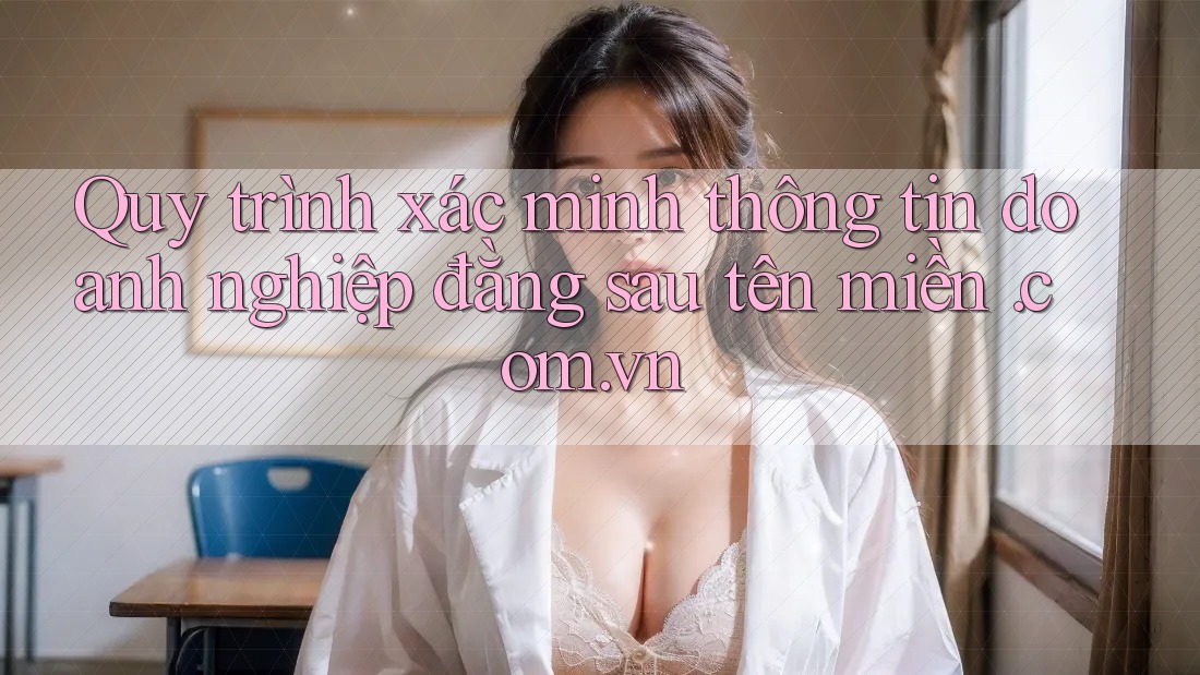 Quy trình xác minh thông tin doanh nghiệp đằng sau tên miền. com. vn Quy trình xác minh thông tin doanh nghiệp đằng sau tên miền. com. vn