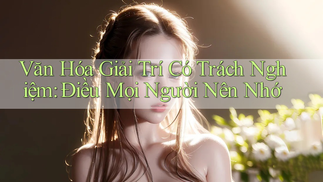 Văn Hóa Giải Trí Có Trách Nghiệm: Điều Mọi Người Nên Nhớ Văn Hóa Giải Trí Có Trách Nghiệm: Điều Mọi Người Nên Nhớ